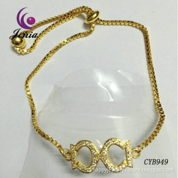 Jenia 2016 Hot European Custom Brass Charm Bracelets